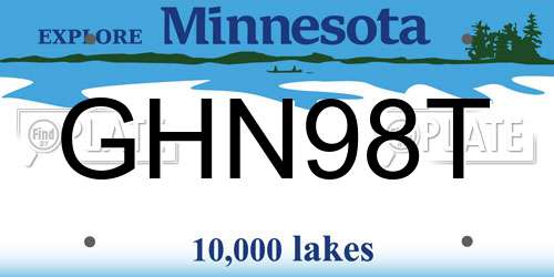 GHN98T Minnesota License Plate