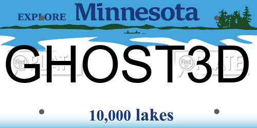 GHOST3D Minnesota License Plate