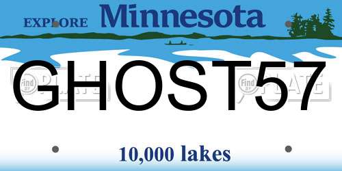 GHOST57 Minnesota License Plate
