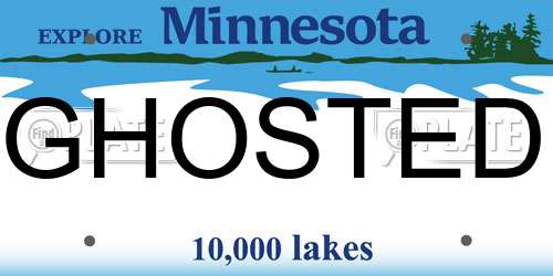 GHOSTED Minnesota License Plate