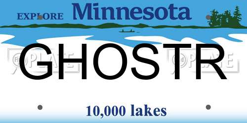 GHOSTR Minnesota License Plate