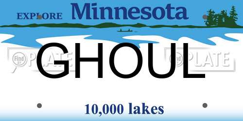 GHOUL Minnesota License Plate