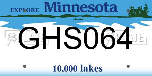 GHS064 Minnesota License Plate