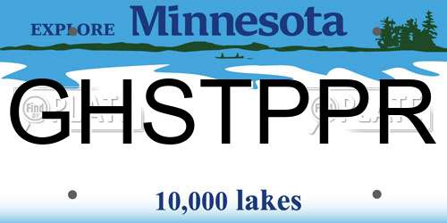 GHSTPPR Minnesota License Plate
