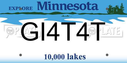 GI4T4T Minnesota License Plate