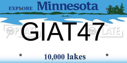 GIAT47 Minnesota License Plate