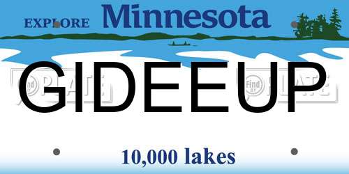 GIDEEUP Minnesota License Plate