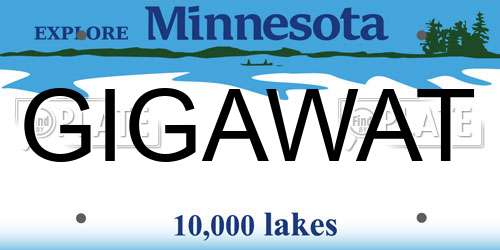 GIGAWAT Minnesota License Plate