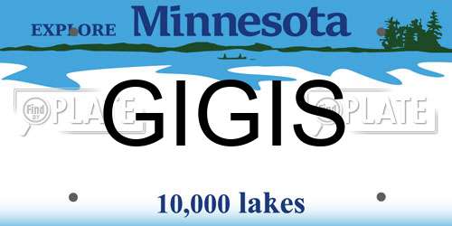 GIGIS Minnesota License Plate