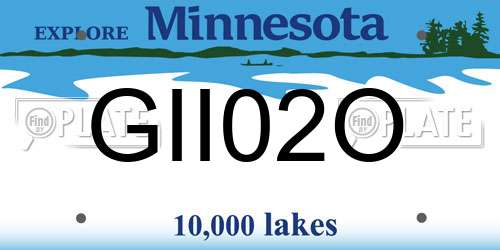 GII02O Minnesota License Plate