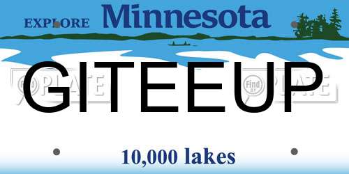 GITEEUP Minnesota License Plate