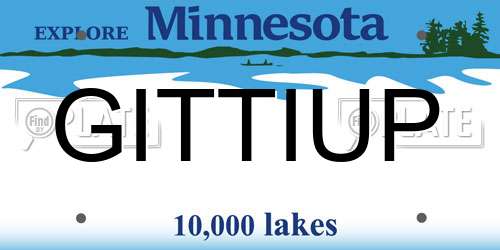 GITTIUP Minnesota License Plate