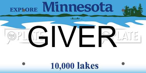 GIVER Minnesota License Plate