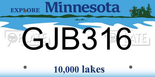 GJB316 Minnesota License Plate