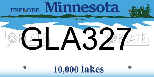 GLA327 Minnesota License Plate
