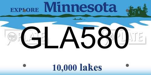 GLA580 Minnesota License Plate
