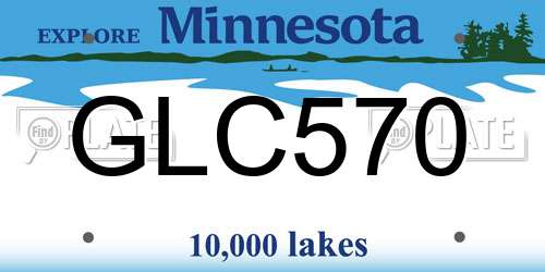GLC570 Minnesota License Plate