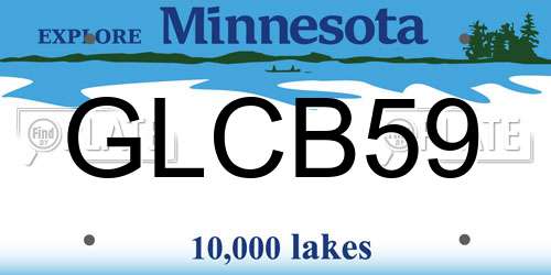 GLCB59 Minnesota License Plate