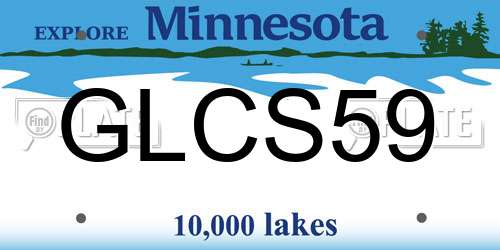GLCS59 Minnesota License Plate