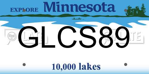 GLCS89 Minnesota License Plate