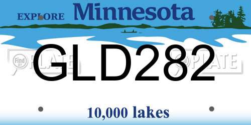 GLD282 Minnesota License Plate