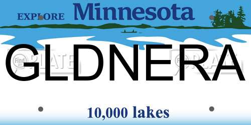 GLDNERA Minnesota License Plate
