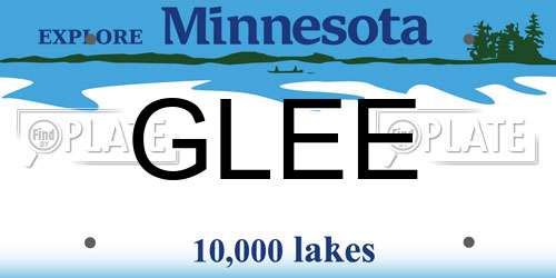 GLEE Minnesota License Plate
