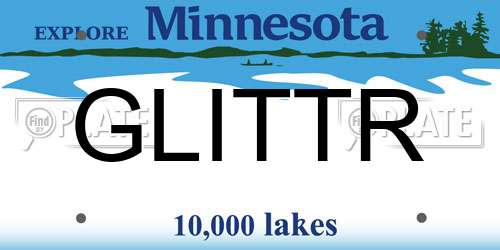 GLITTR Minnesota License Plate