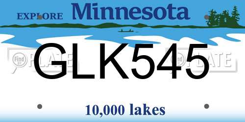 GLK545 Minnesota License Plate