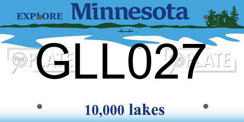 GLL027 Minnesota License Plate