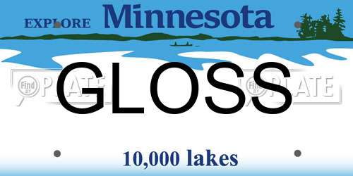 GLOSS Minnesota License Plate