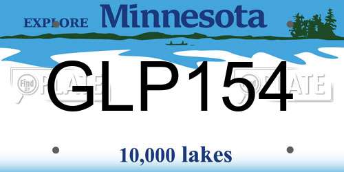 GLP154 Minnesota License Plate