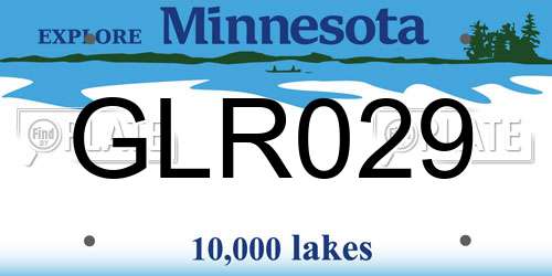 GLR029 Minnesota License Plate
