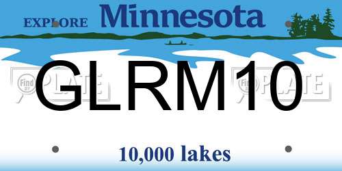 GLRM10 Minnesota License Plate