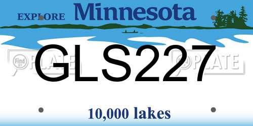GLS227 Minnesota License Plate