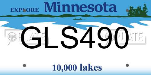 GLS490 Minnesota License Plate