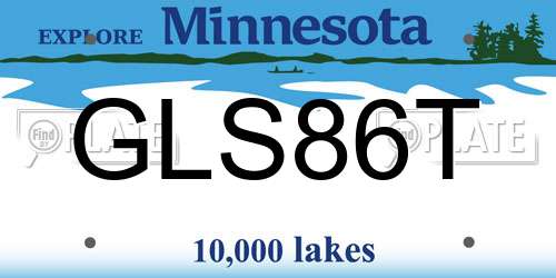 GLS86T Minnesota License Plate