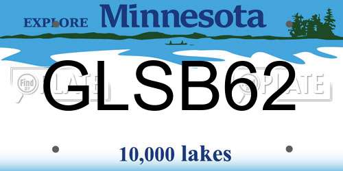 GLSB62 Minnesota License Plate
