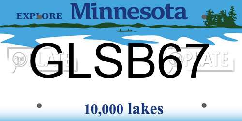 GLSB67 Minnesota License Plate