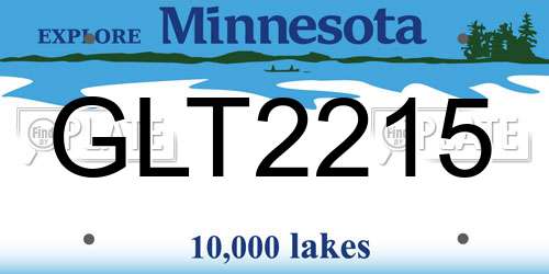 GLT2215 Minnesota License Plate