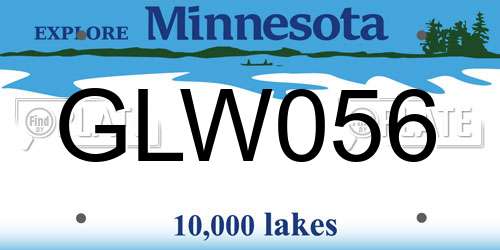 GLW056 Minnesota License Plate