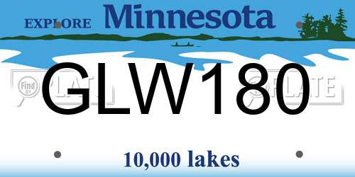 GLW180 Minnesota License Plate