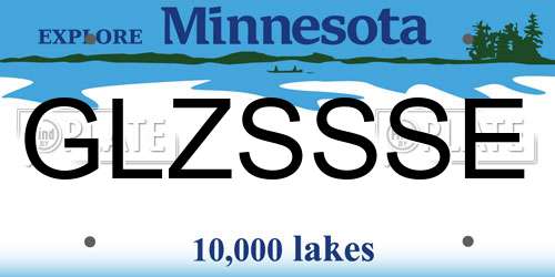 GLZSSSE Minnesota License Plate