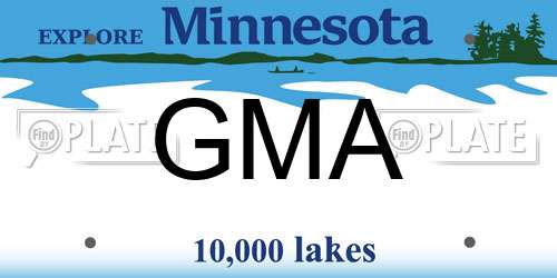 GMA Minnesota License Plate