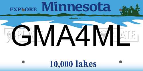 GMA4ML Minnesota License Plate