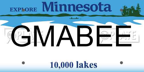 GMABEE Minnesota License Plate