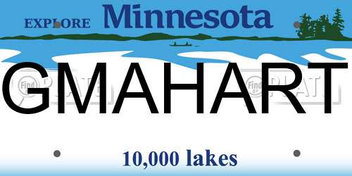 GMAHART Minnesota License Plate