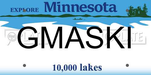 GMASKI Minnesota License Plate