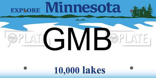 GMB Minnesota License Plate