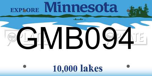 GMB094 Minnesota License Plate